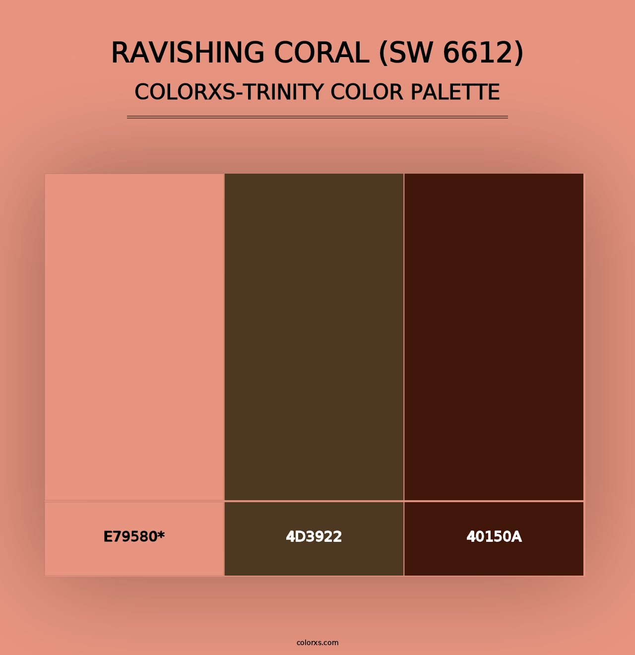 Ravishing Coral (SW 6612) - Colorxs Trinity Palette