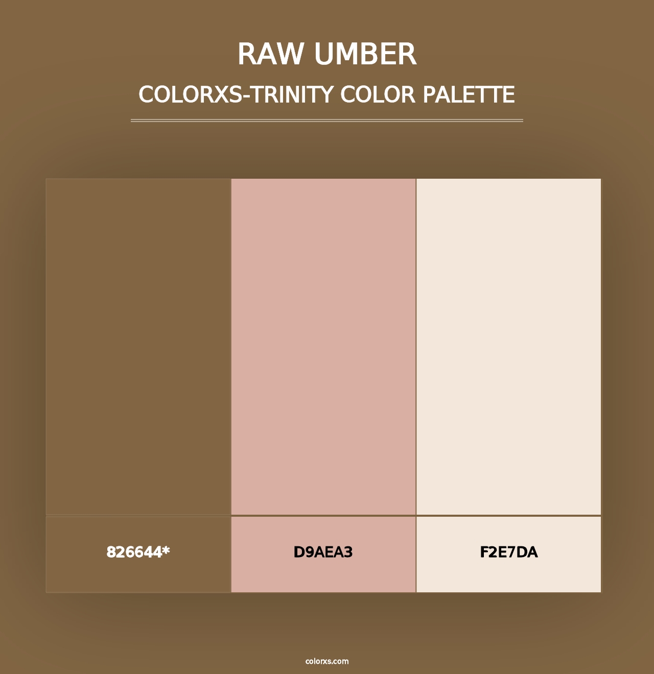 Raw Umber - Colorxs Trinity Palette