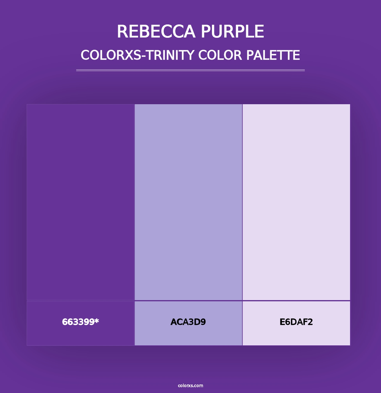 Rebecca Purple - Colorxs Trinity Palette