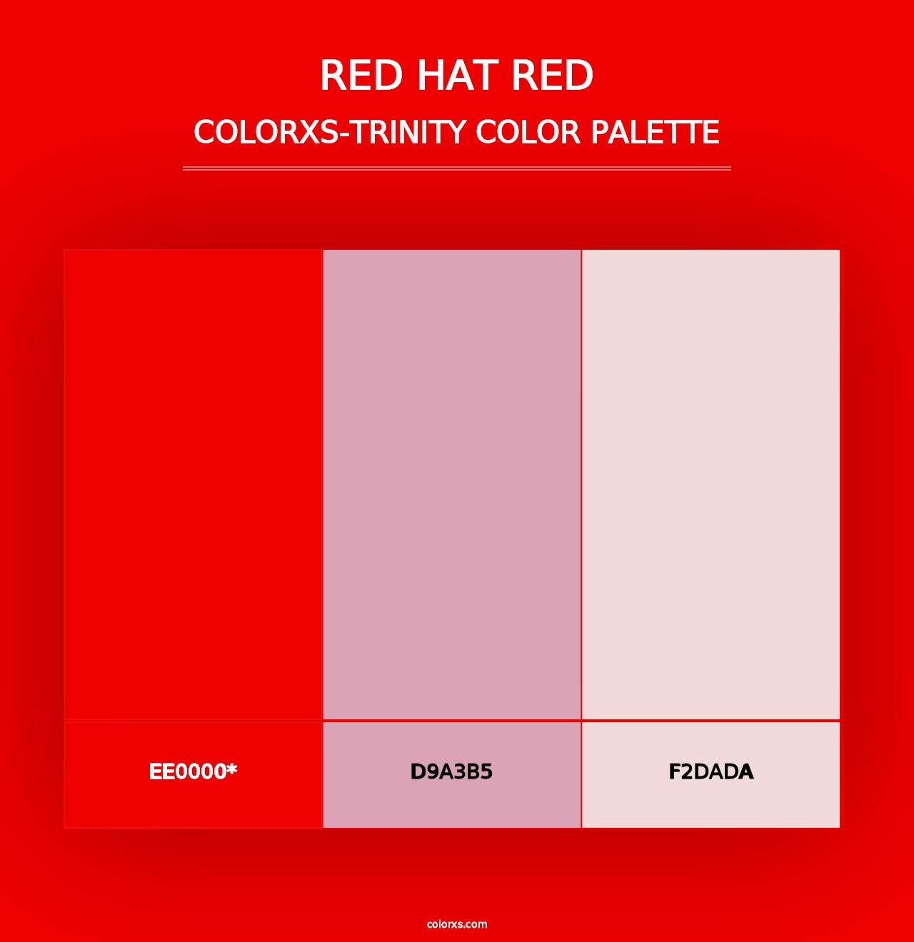 Red Hat Red - Colorxs Trinity Palette