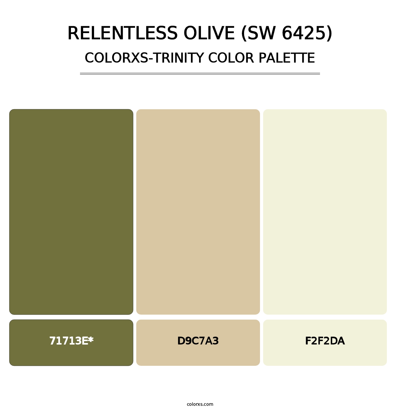 Relentless Olive (SW 6425) - Colorxs Trinity Palette