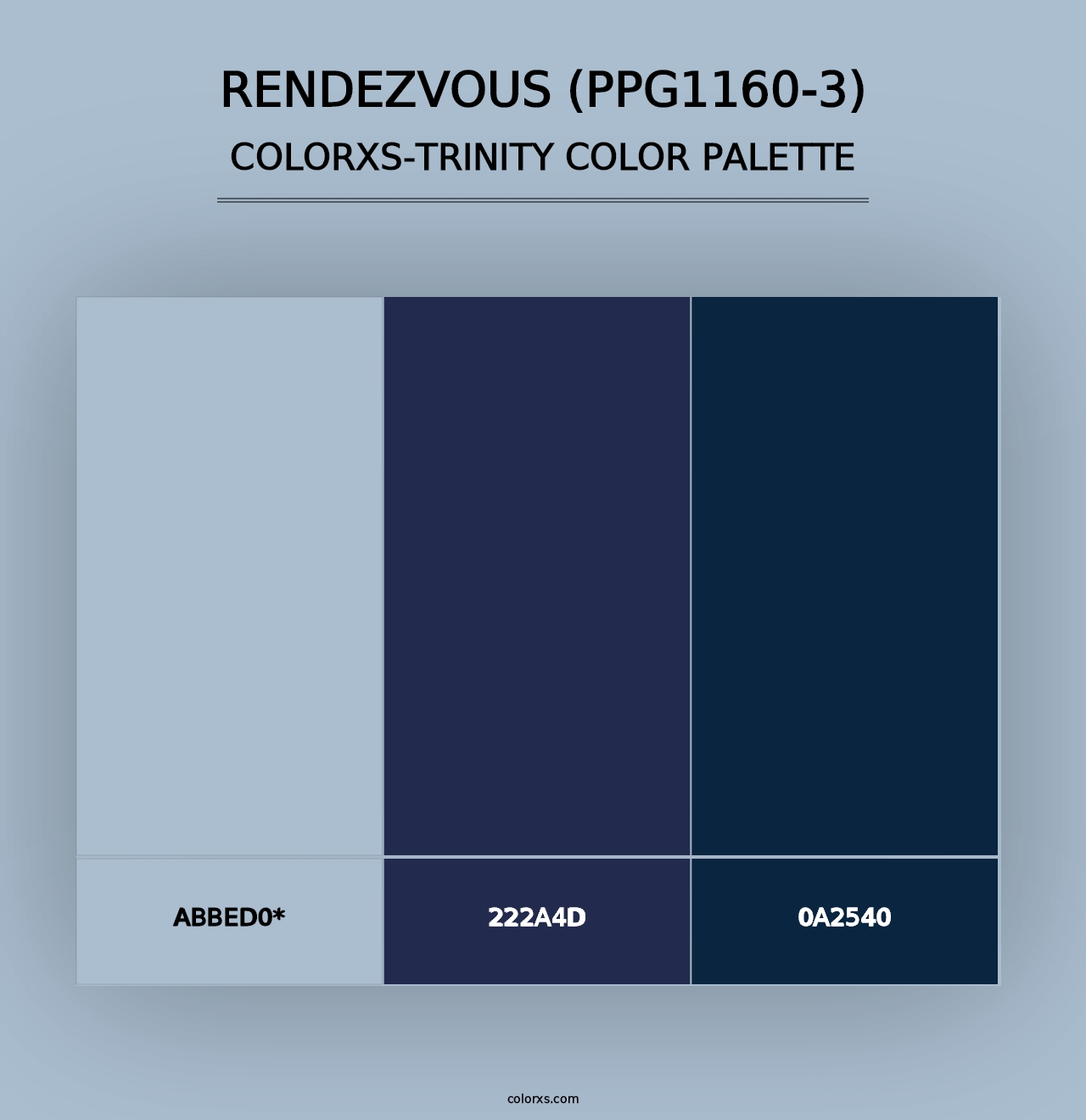 Rendezvous (PPG1160-3) - Colorxs Trinity Palette