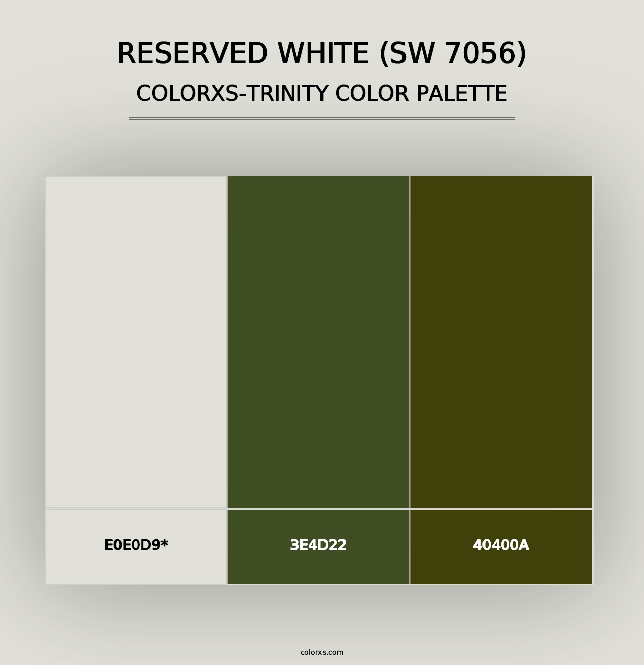 Reserved White (SW 7056) - Colorxs Trinity Palette