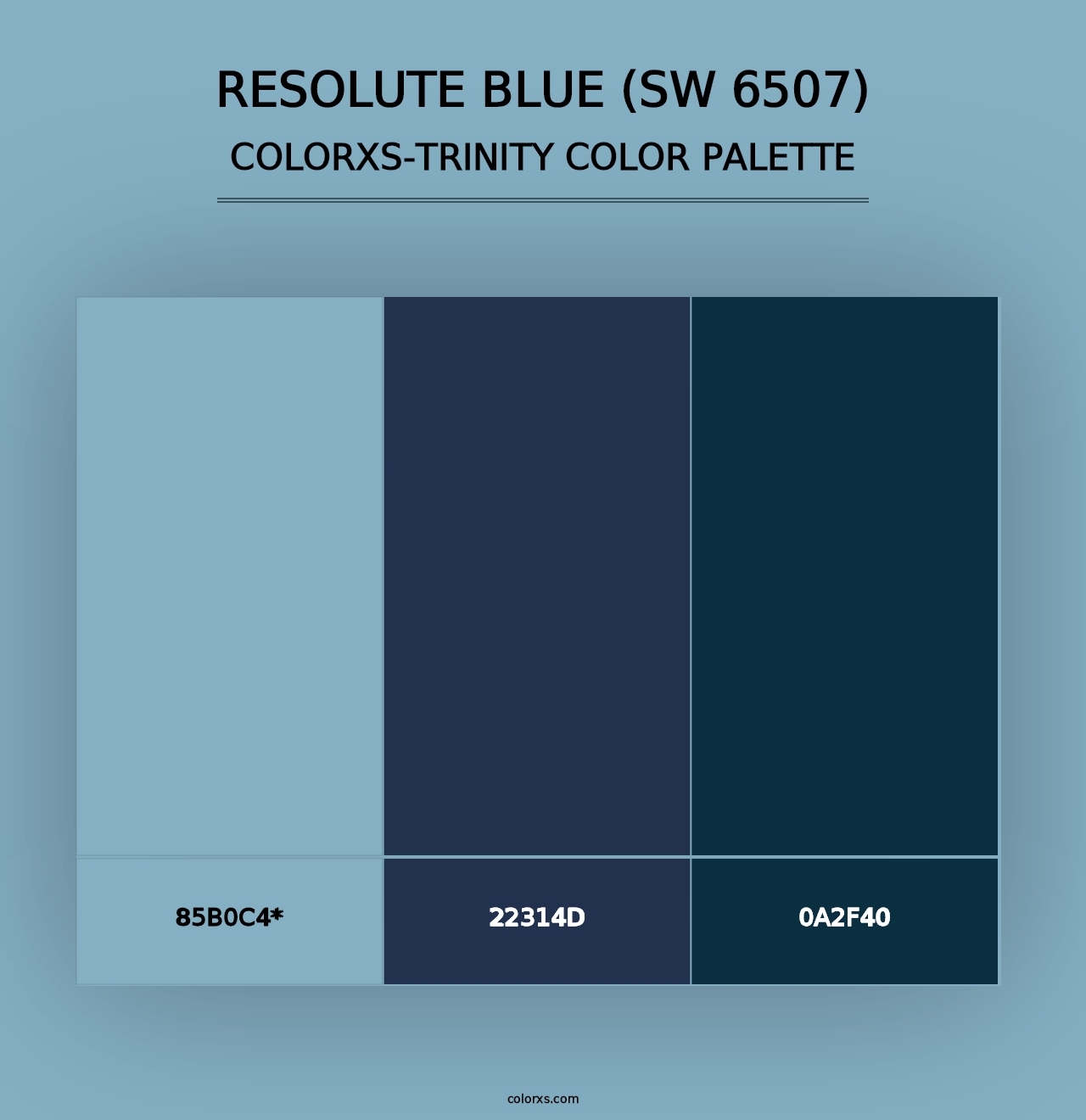 Resolute Blue (SW 6507) - Colorxs Trinity Palette