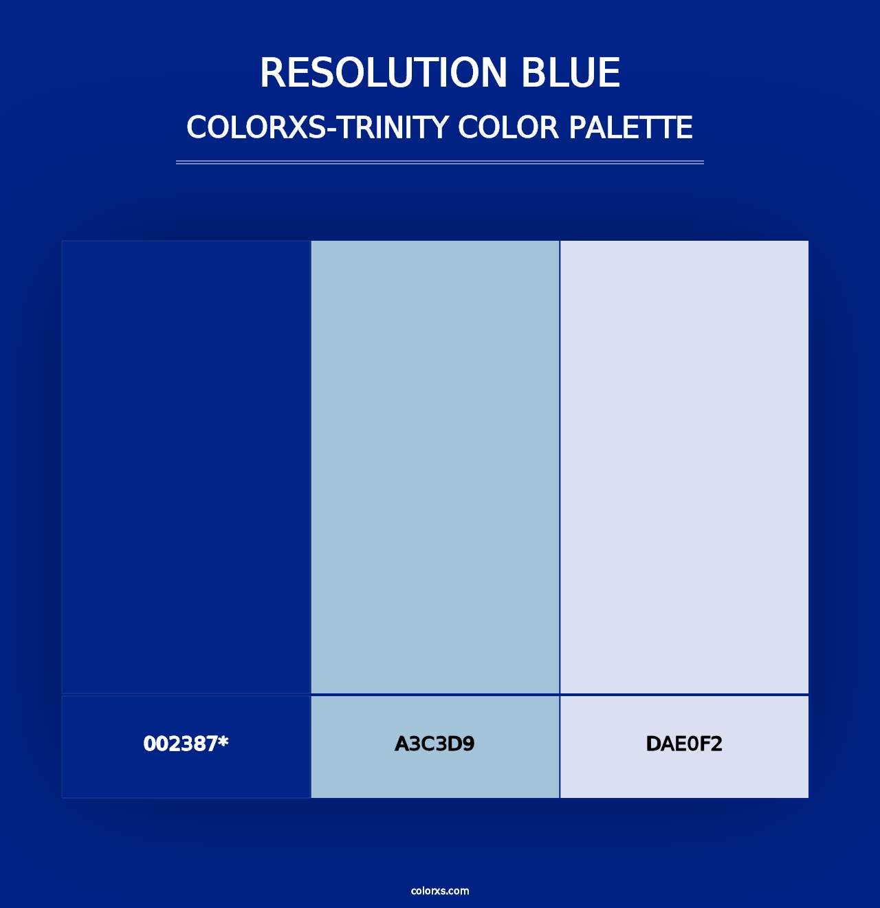 Resolution Blue - Colorxs Trinity Palette