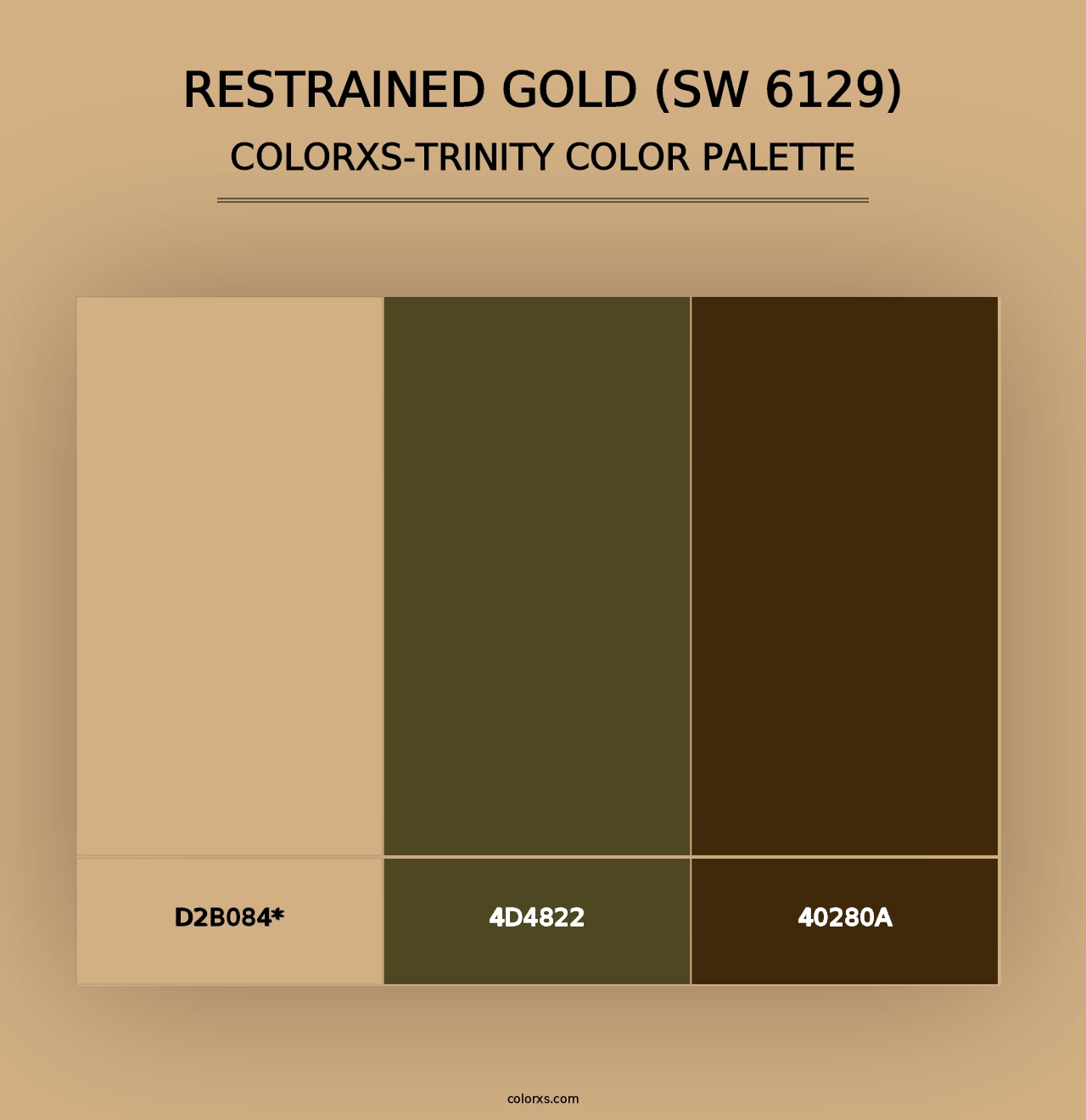 Restrained Gold (SW 6129) - Colorxs Trinity Palette