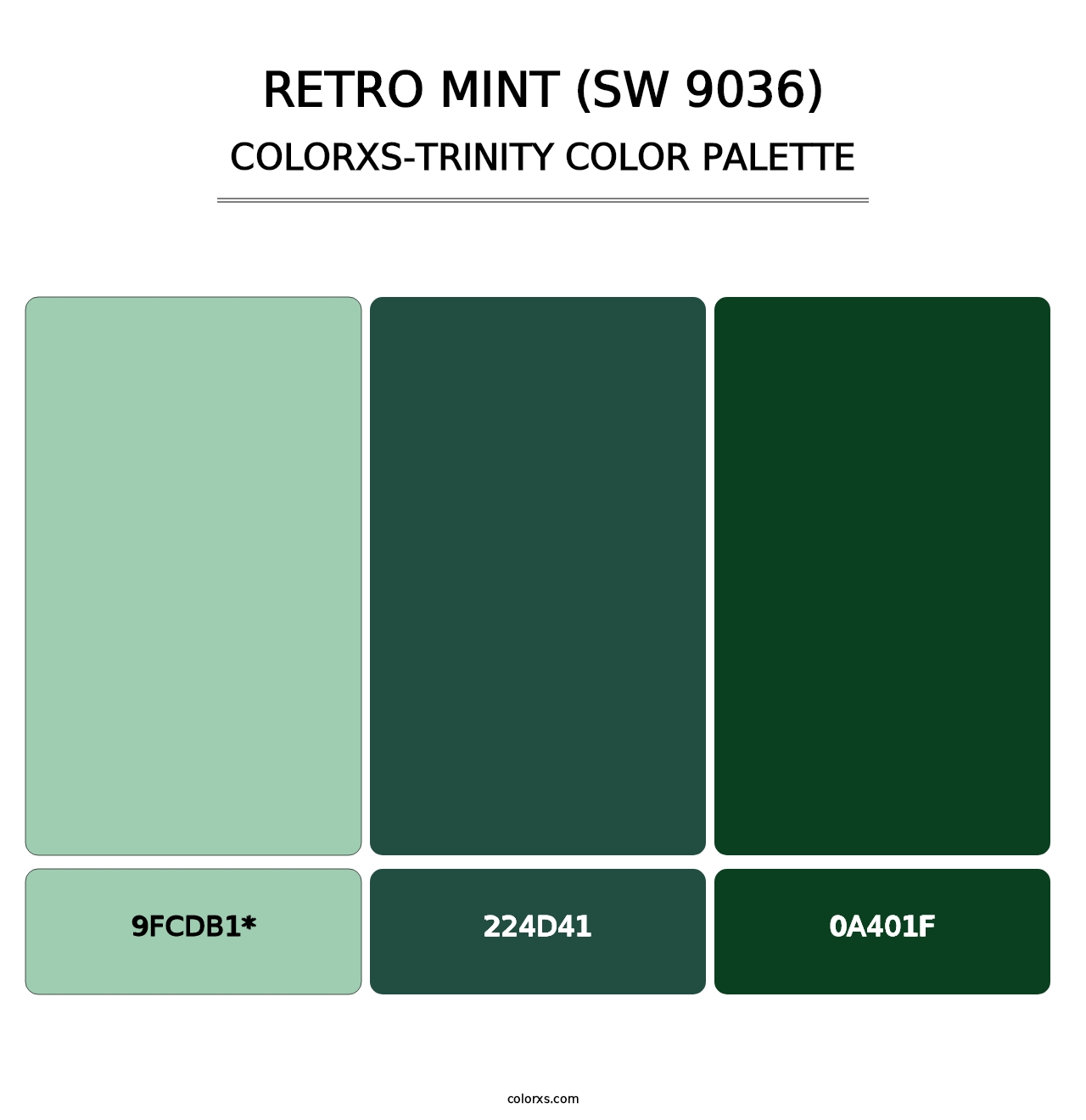 Retro Mint (SW 9036) - Colorxs Trinity Palette