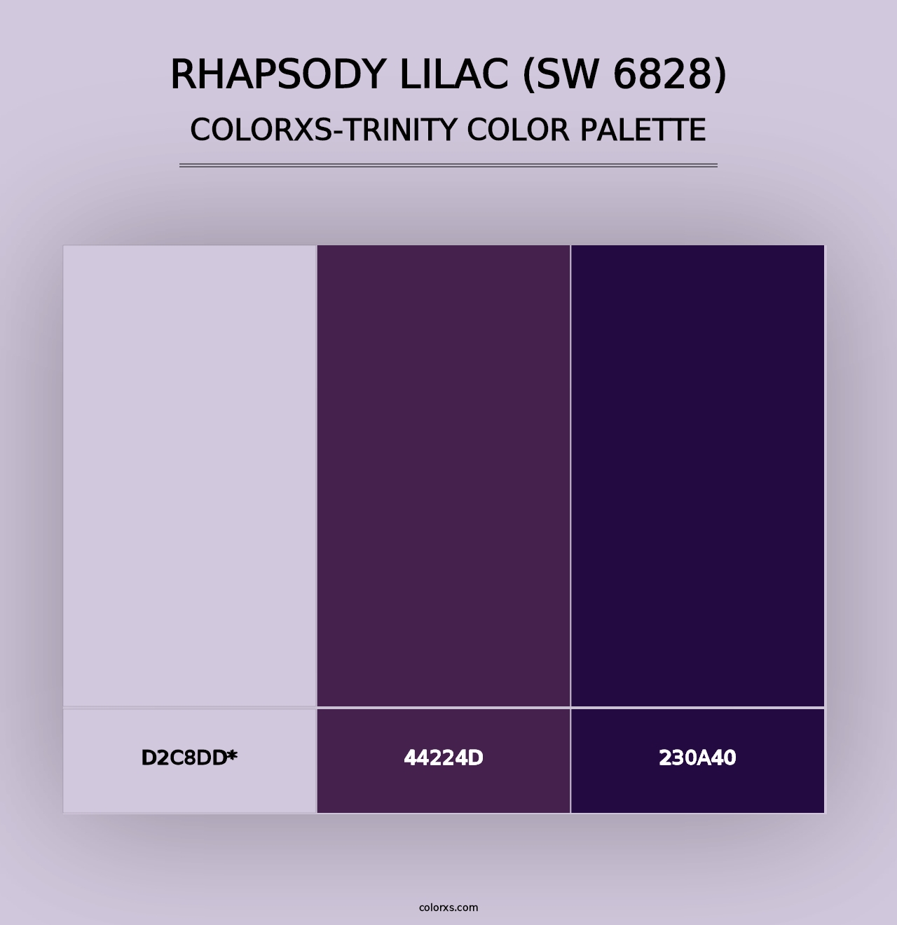 Rhapsody Lilac (SW 6828) - Colorxs Trinity Palette