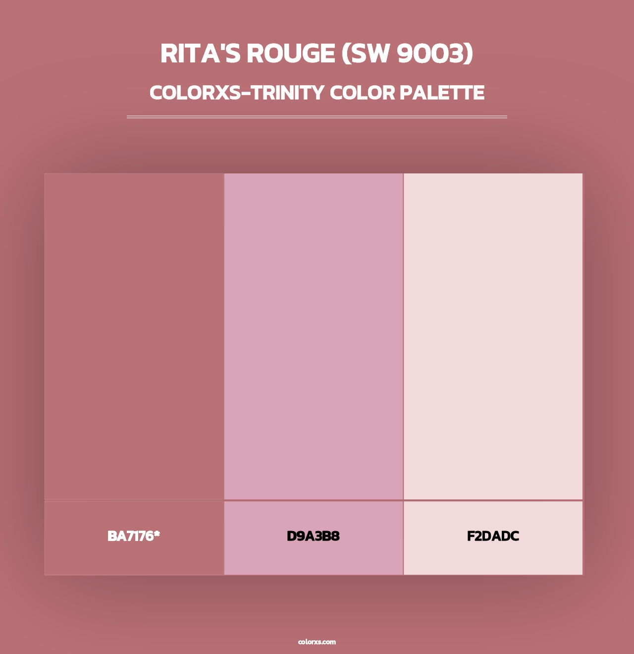 Rita's Rouge (SW 9003) - Colorxs Trinity Palette