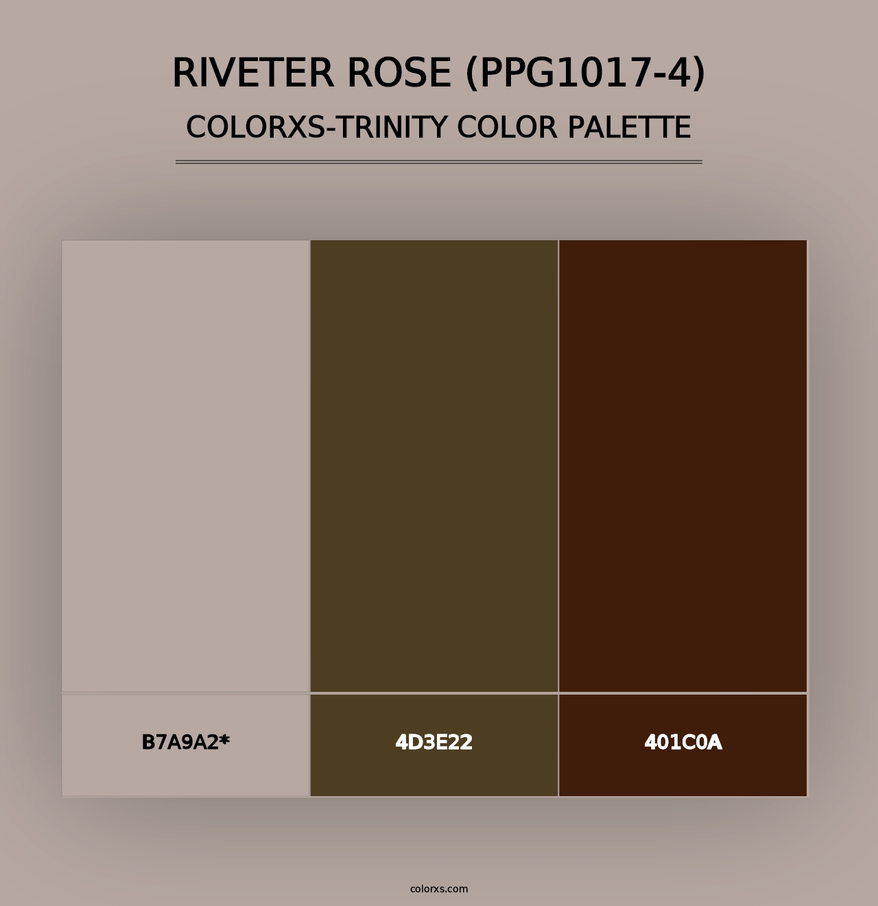 Riveter Rose (PPG1017-4) - Colorxs Trinity Palette