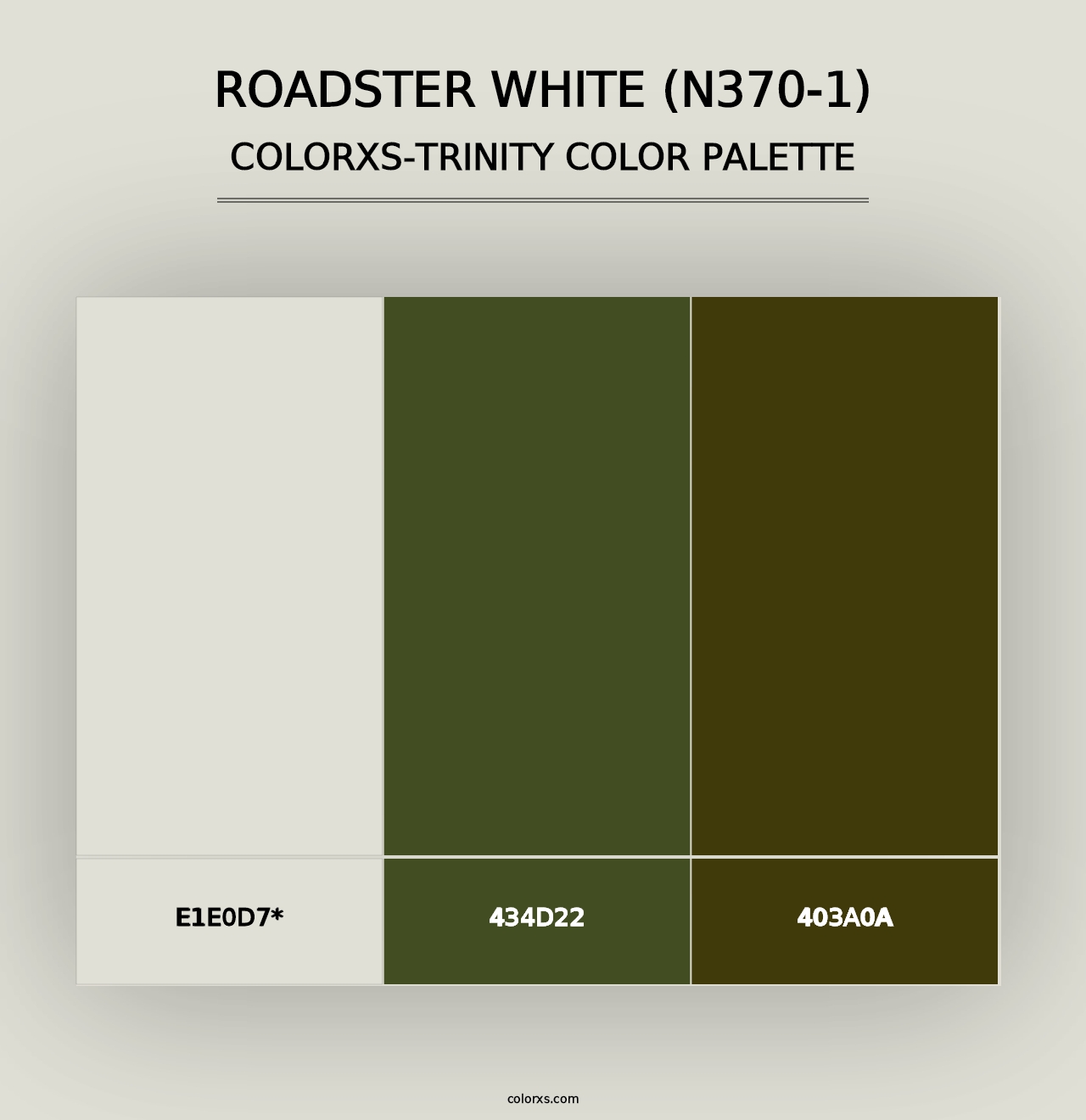 Roadster White (N370-1) - Colorxs Trinity Palette