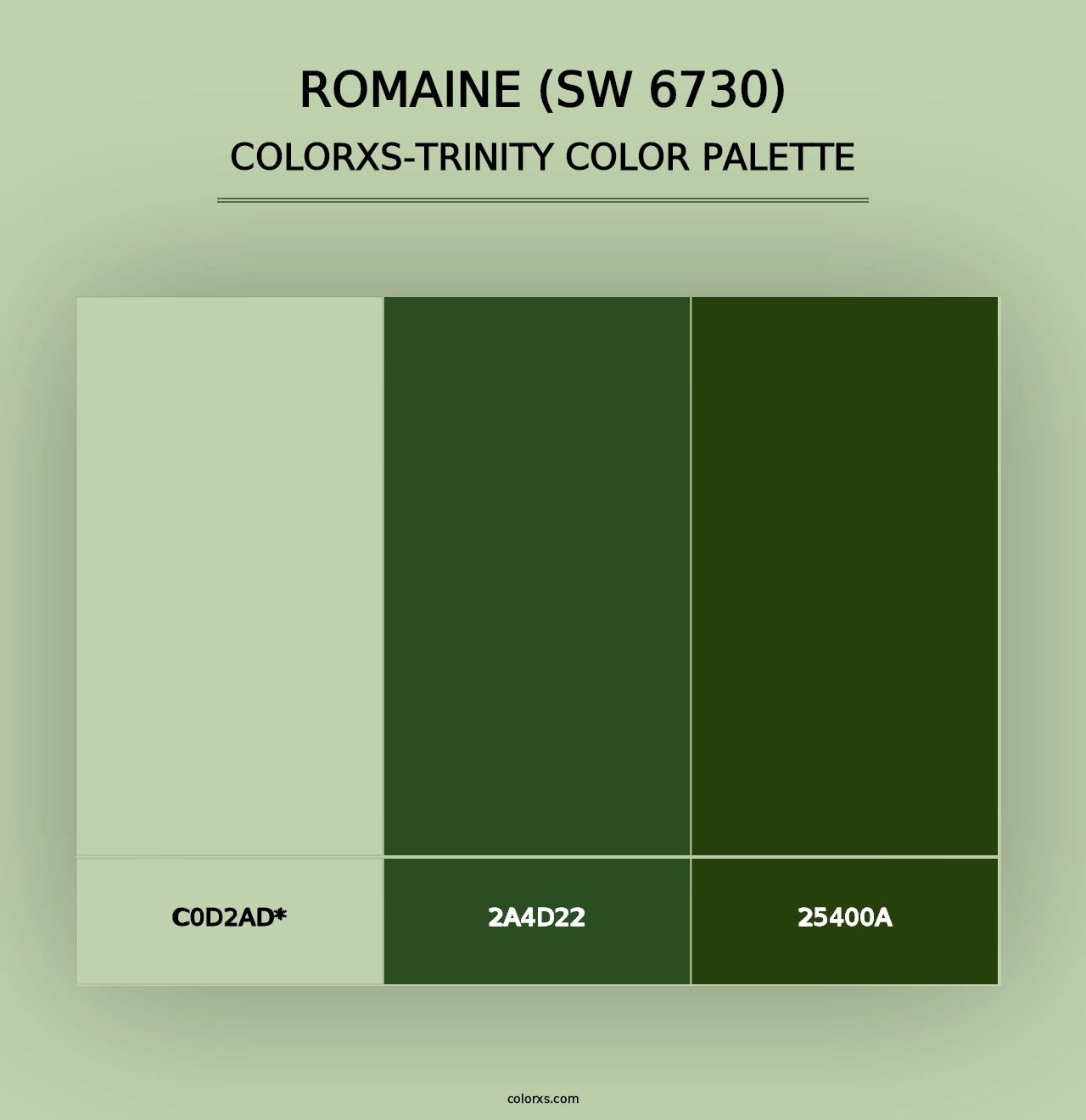 Romaine (SW 6730) - Colorxs Trinity Palette