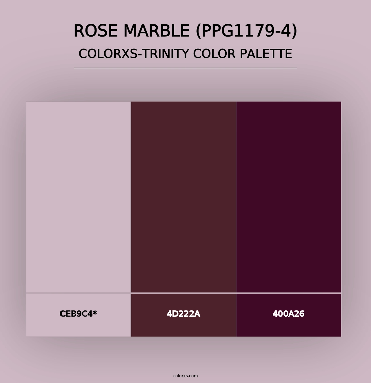 Rose Marble (PPG1179-4) - Colorxs Trinity Palette