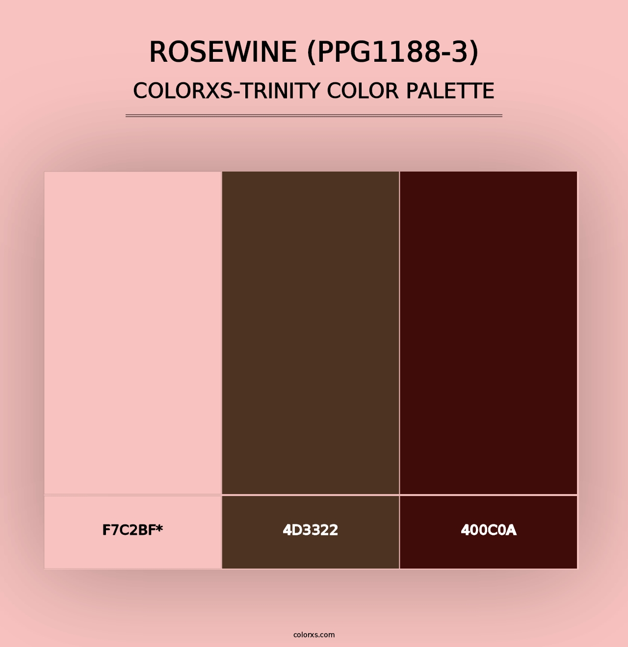 Rosewine (PPG1188-3) - Colorxs Trinity Palette