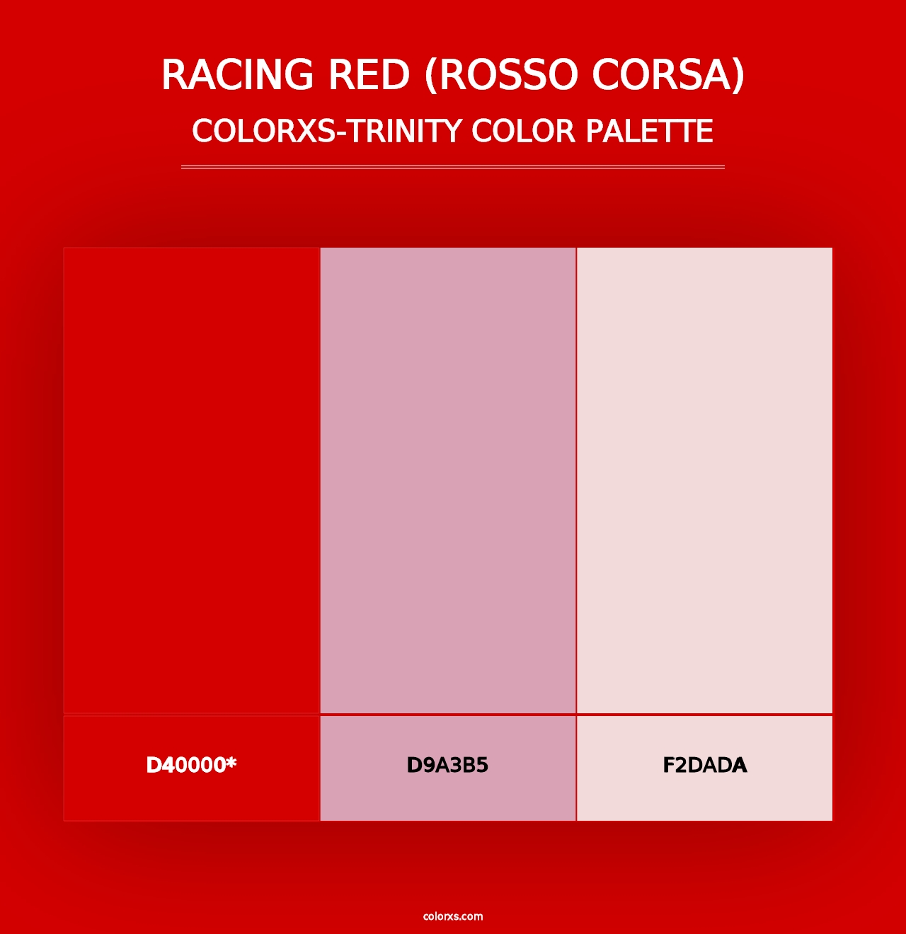 Racing Red (Rosso Corsa) - Colorxs Trinity Palette