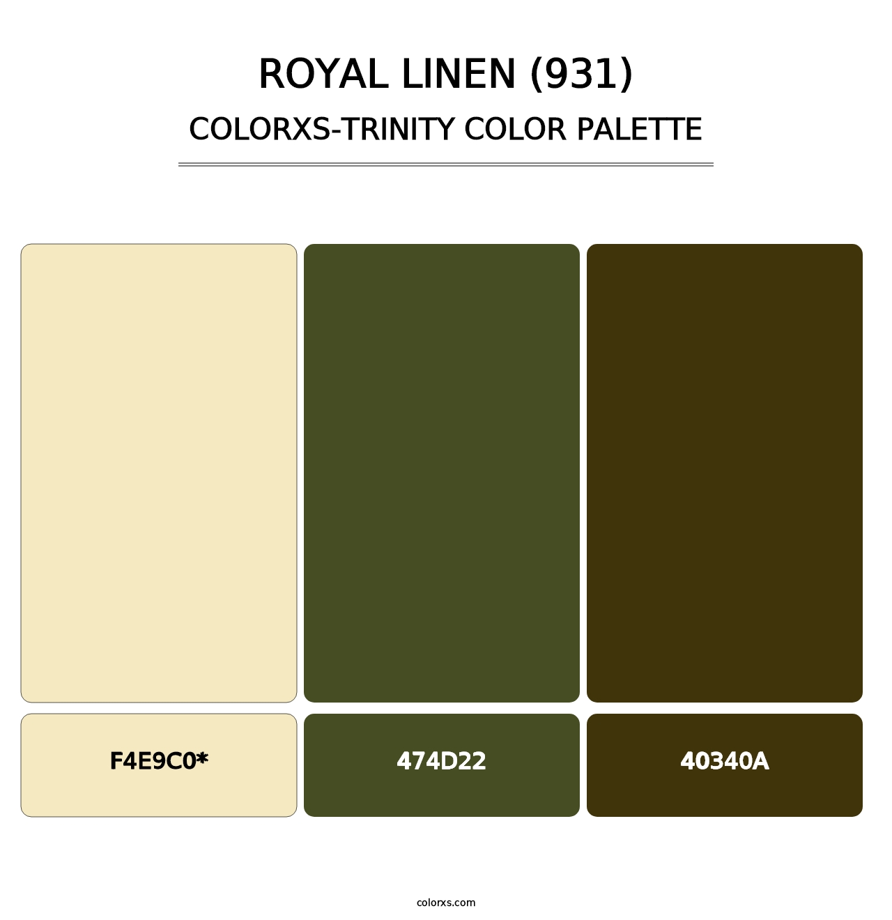 Royal Linen (931) - Colorxs Trinity Palette