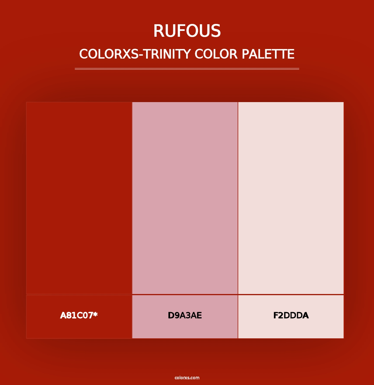 Rufous - Colorxs Trinity Palette