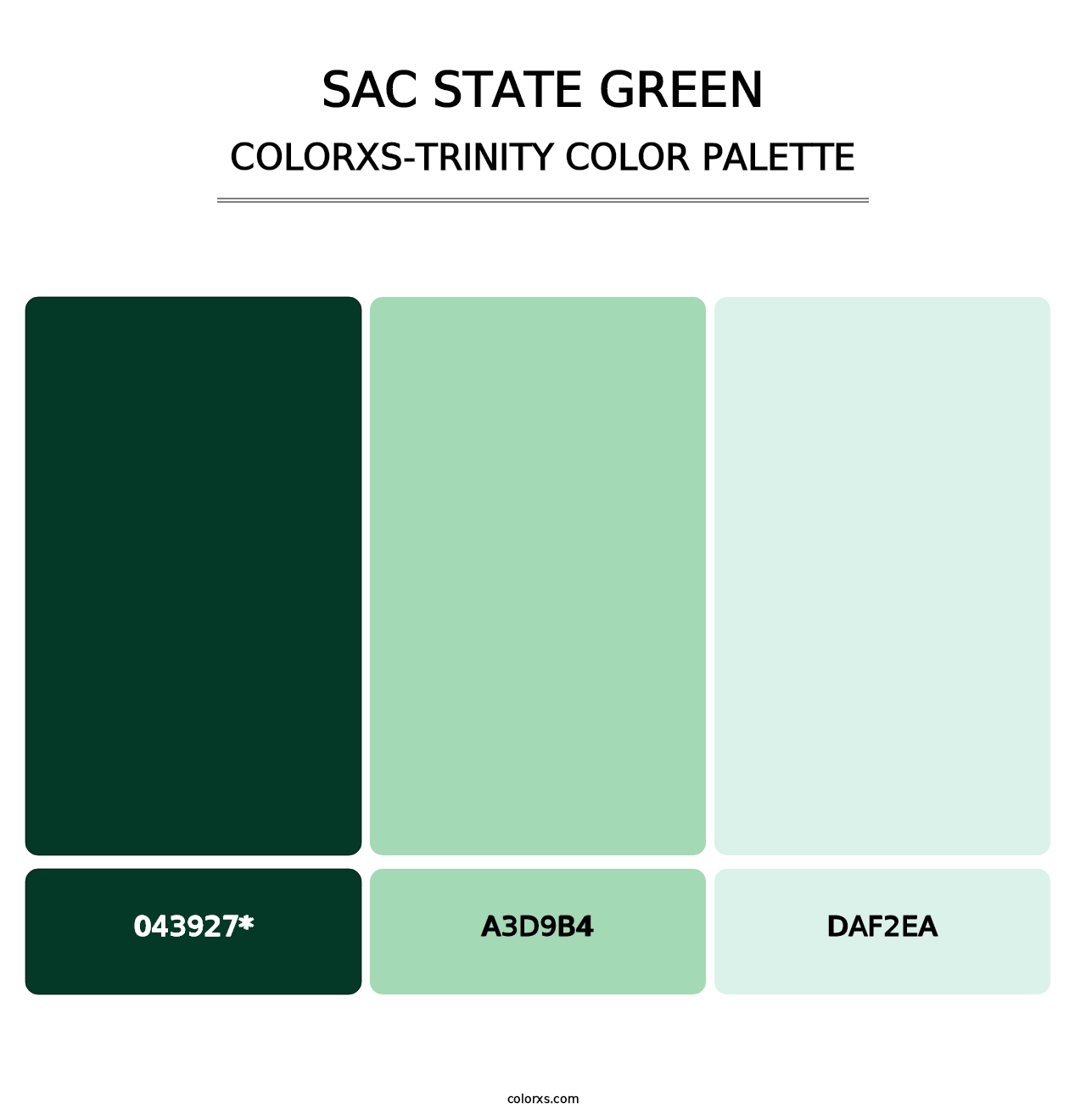 Sac State Green - Colorxs Trinity Palette