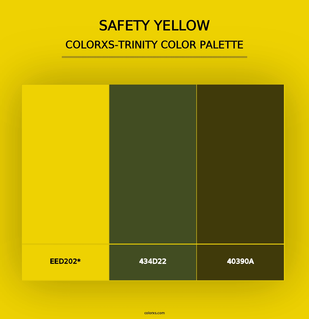 Safety Yellow - Colorxs Trinity Palette