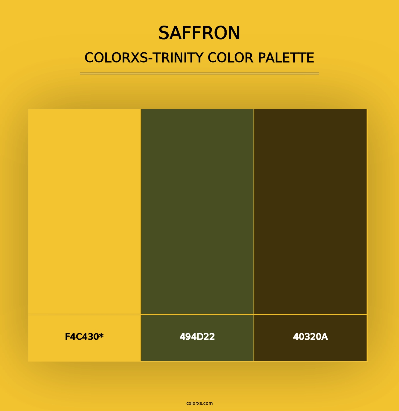 Saffron - Colorxs Trinity Palette