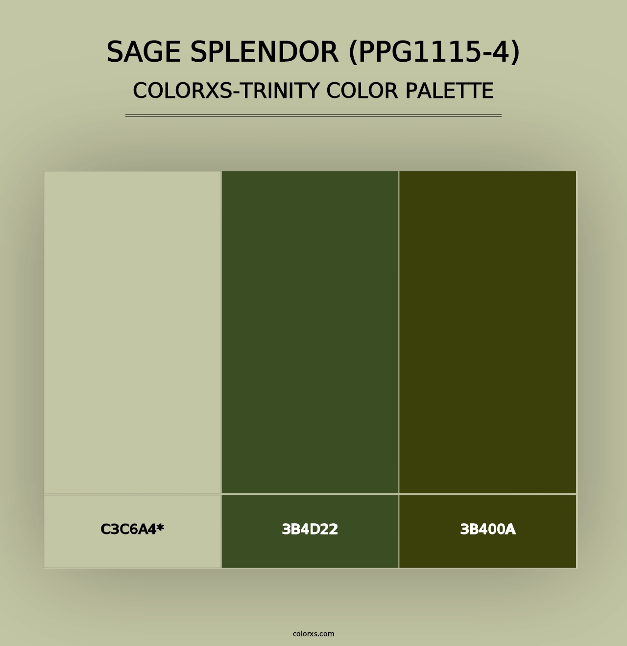 Sage Splendor (PPG1115-4) - Colorxs Trinity Palette