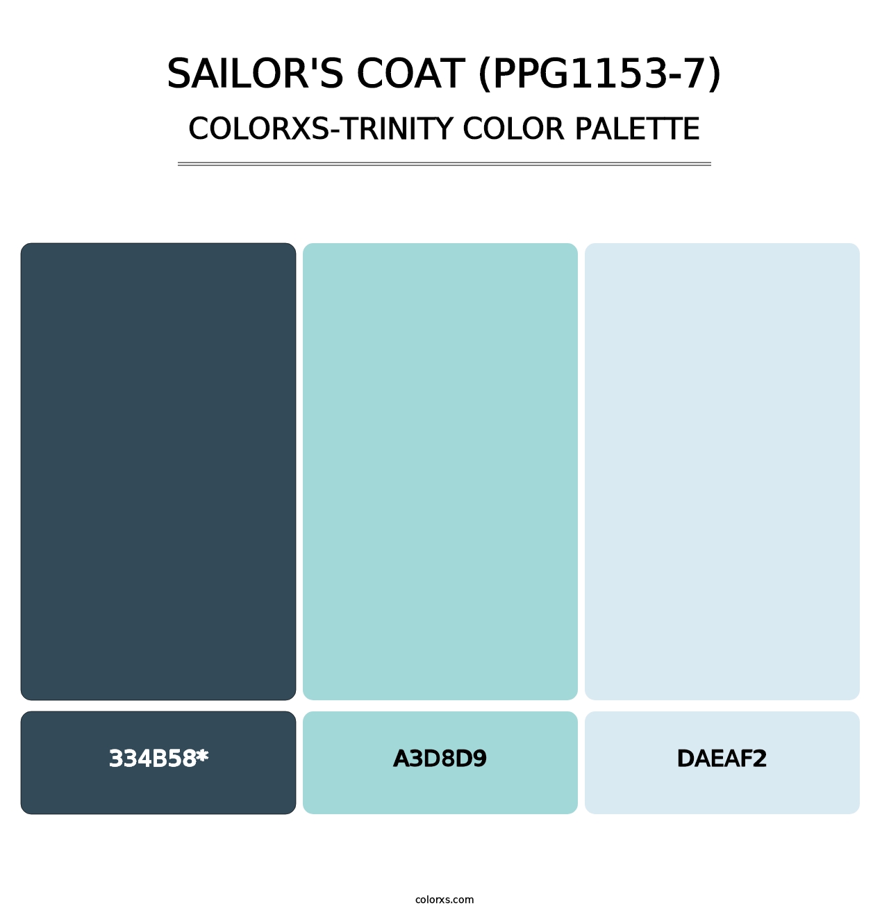 Sailor's Coat (PPG1153-7) - Colorxs Trinity Palette