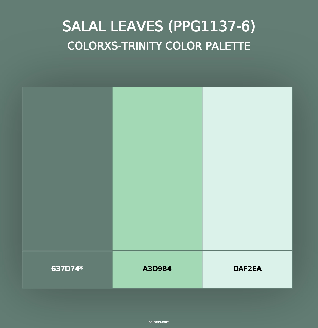 Salal Leaves (PPG1137-6) - Colorxs Trinity Palette