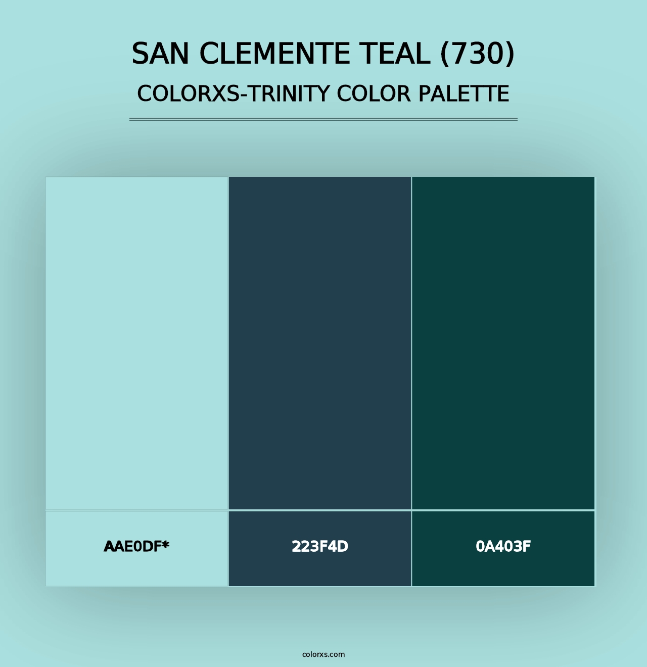 San Clemente Teal (730) - Colorxs Trinity Palette