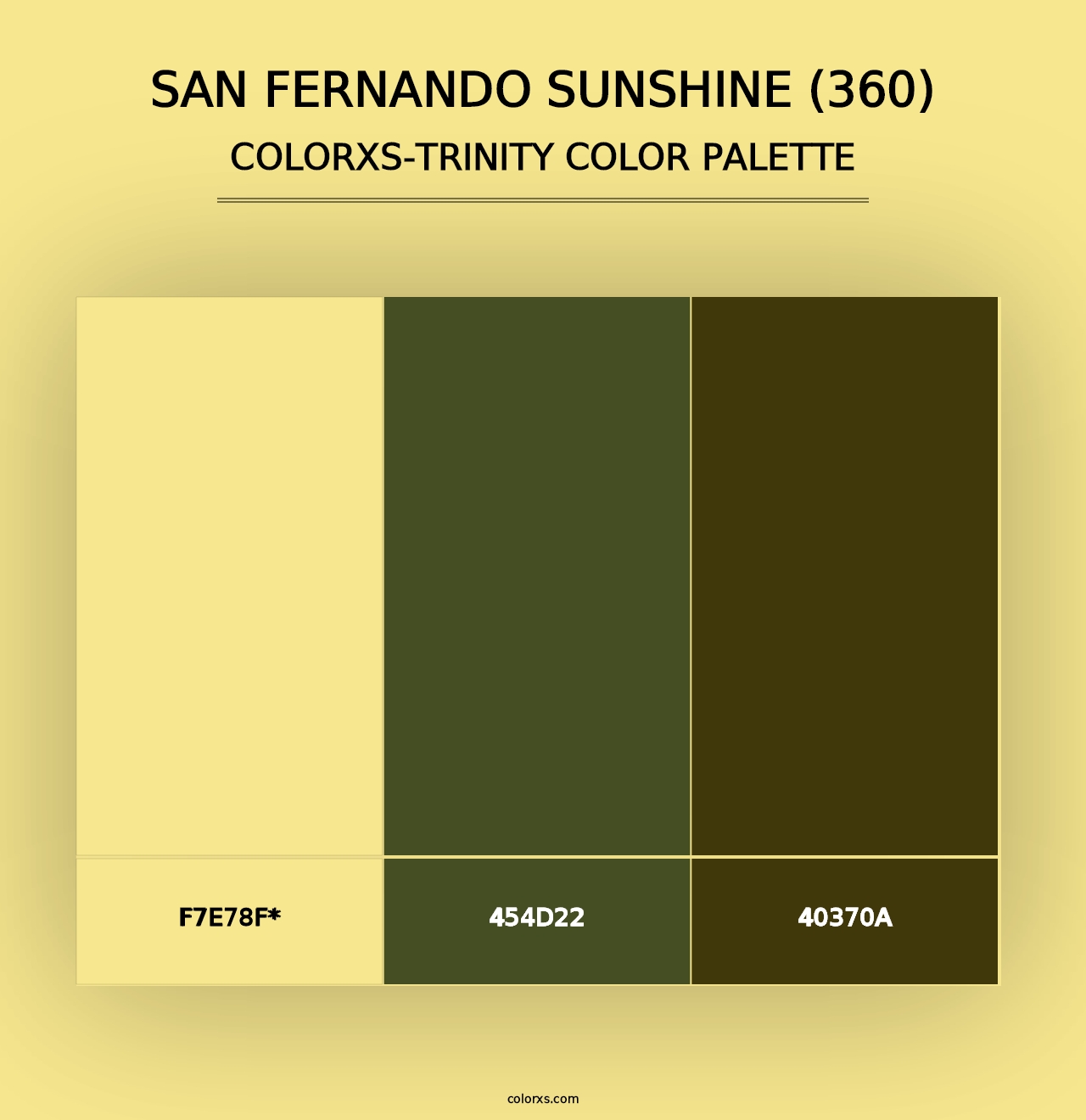 San Fernando Sunshine (360) - Colorxs Trinity Palette