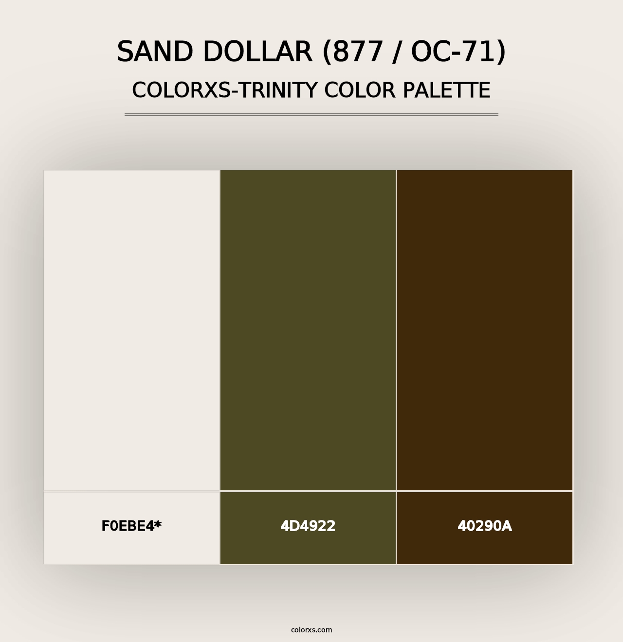 Sand Dollar (877 / OC-71) - Colorxs Trinity Palette