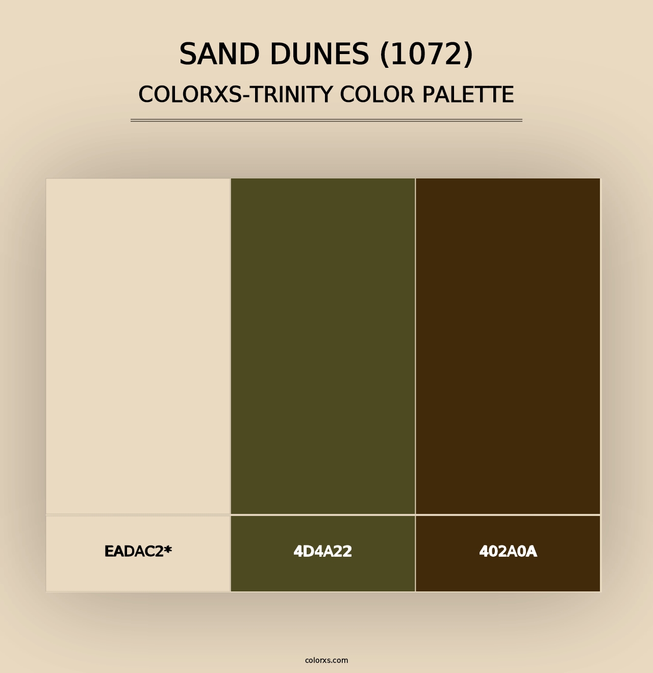 Sand Dunes (1072) - Colorxs Trinity Palette