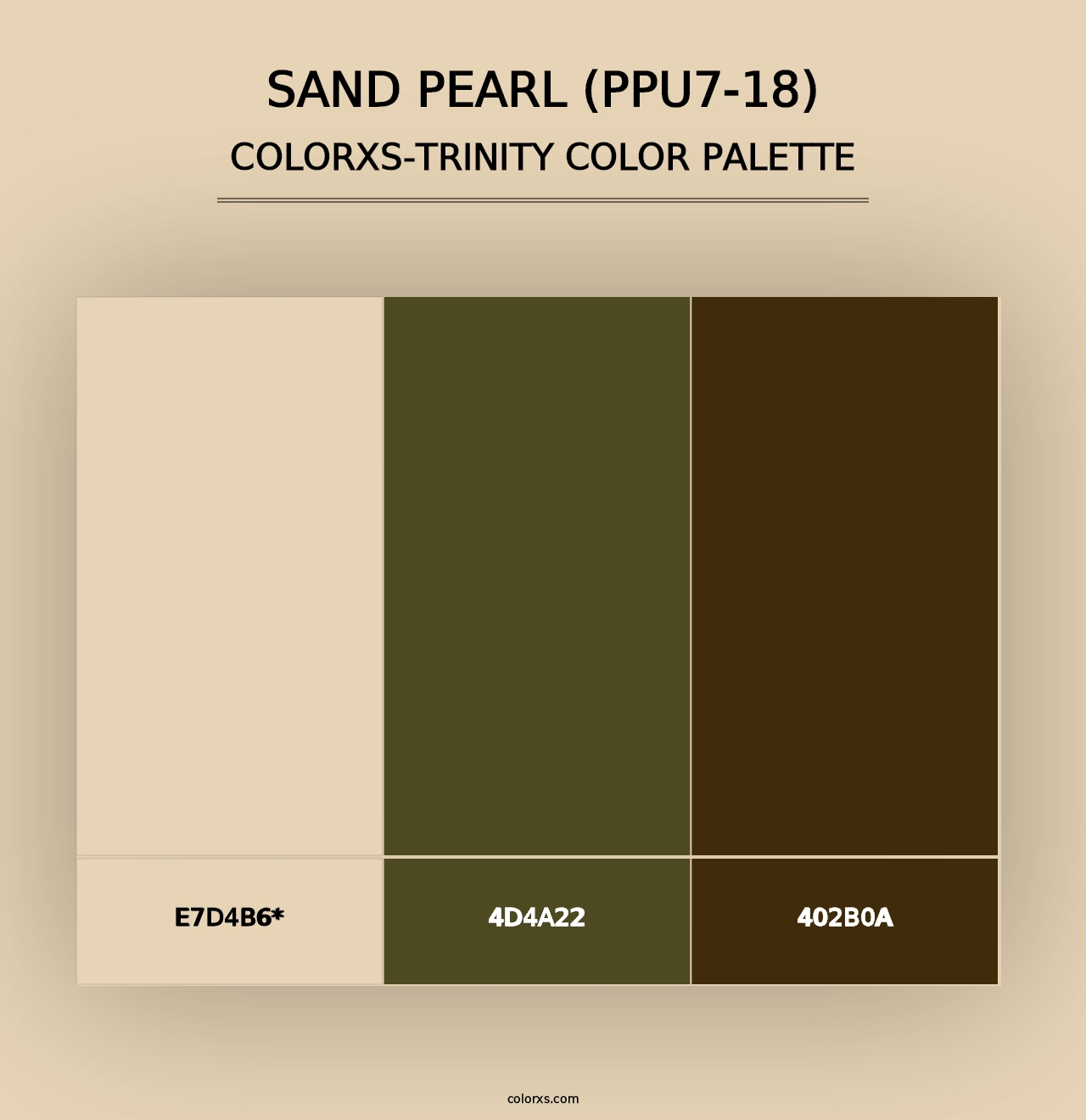 Sand Pearl (PPU7-18) - Colorxs Trinity Palette