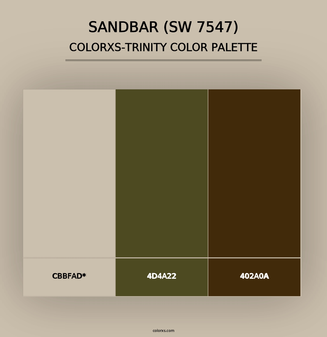 Sandbar (SW 7547) - Colorxs Trinity Palette