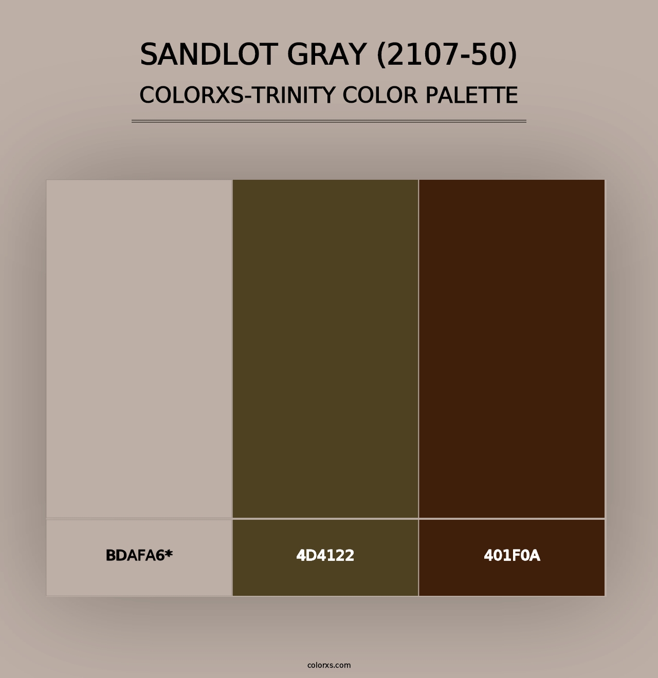 Sandlot Gray (2107-50) - Colorxs Trinity Palette