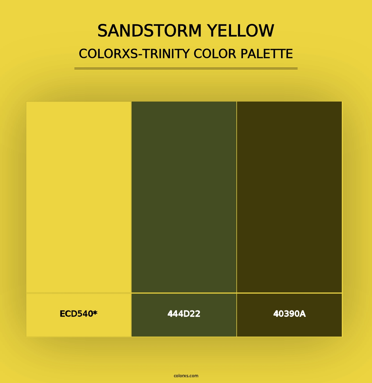 Sandstorm Yellow - Colorxs Trinity Palette