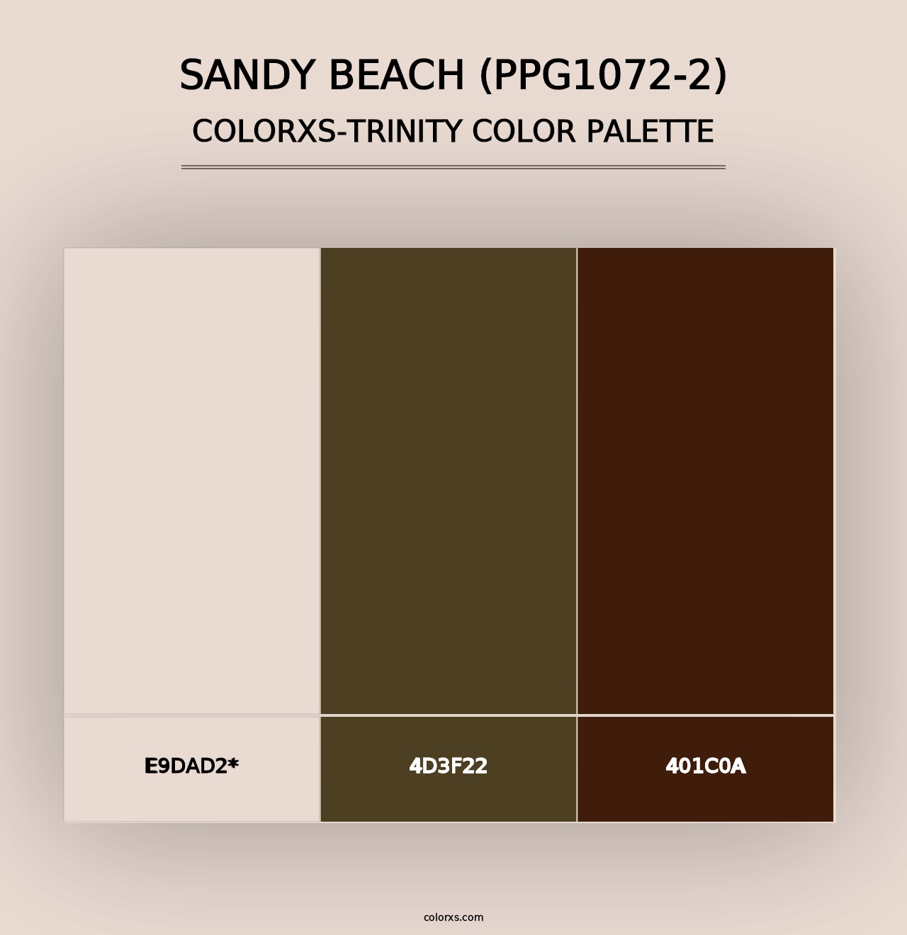 Sandy Beach (PPG1072-2) - Colorxs Trinity Palette