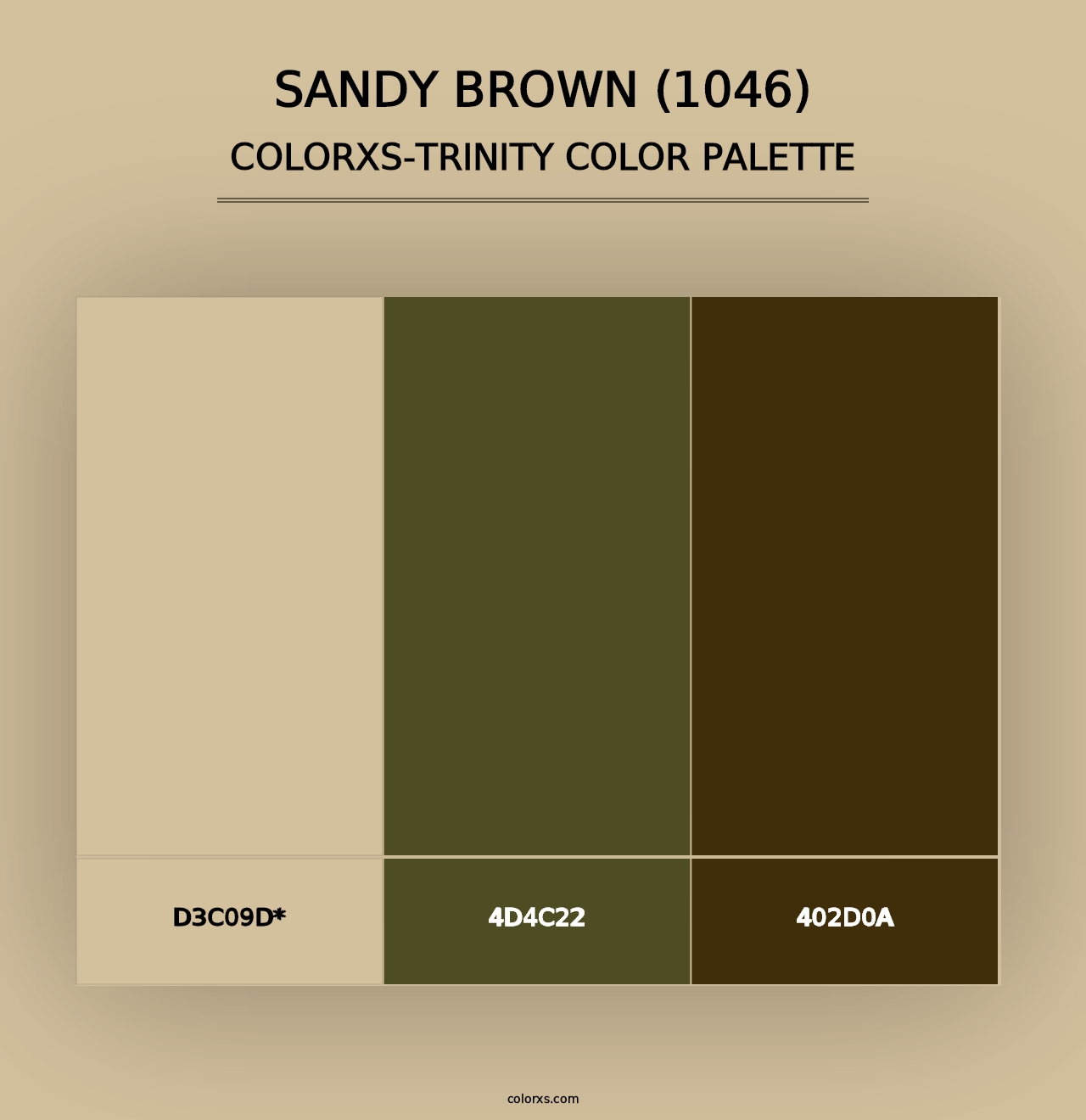 Sandy Brown (1046) - Colorxs Trinity Palette