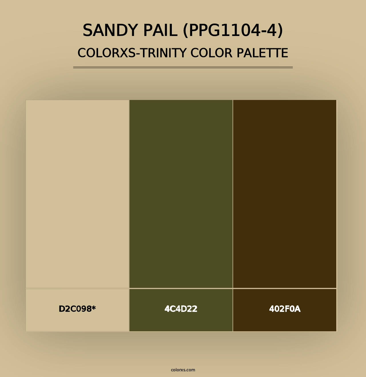 Sandy Pail (PPG1104-4) - Colorxs Trinity Palette