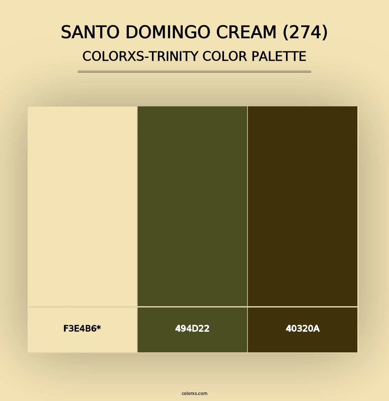 Santo Domingo Cream (274) - Colorxs Trinity Palette