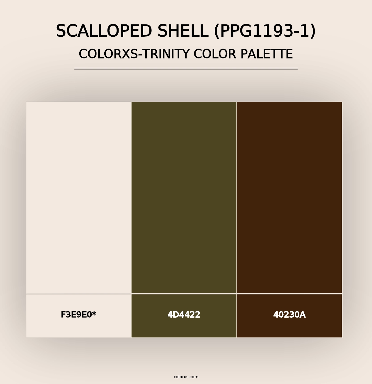 Scalloped Shell (PPG1193-1) - Colorxs Trinity Palette