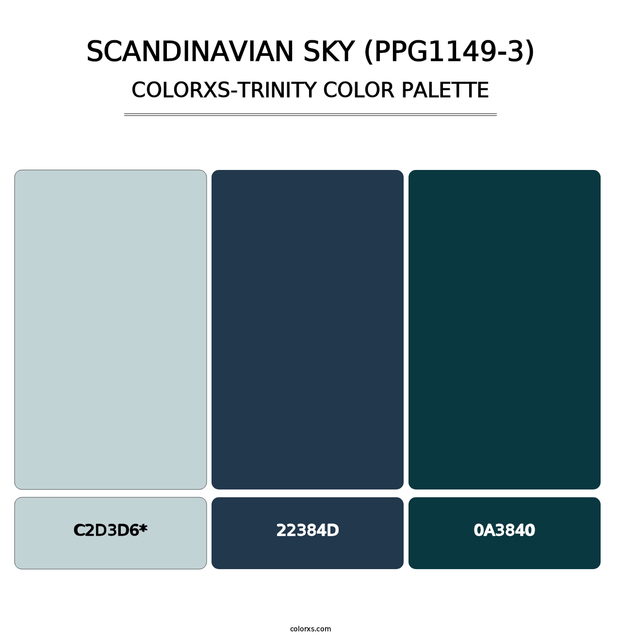 Scandinavian Sky (PPG1149-3) - Colorxs Trinity Palette