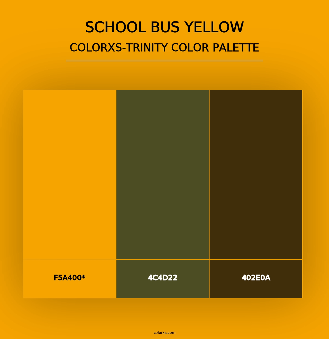 School Bus Yellow - Colorxs Trinity Palette