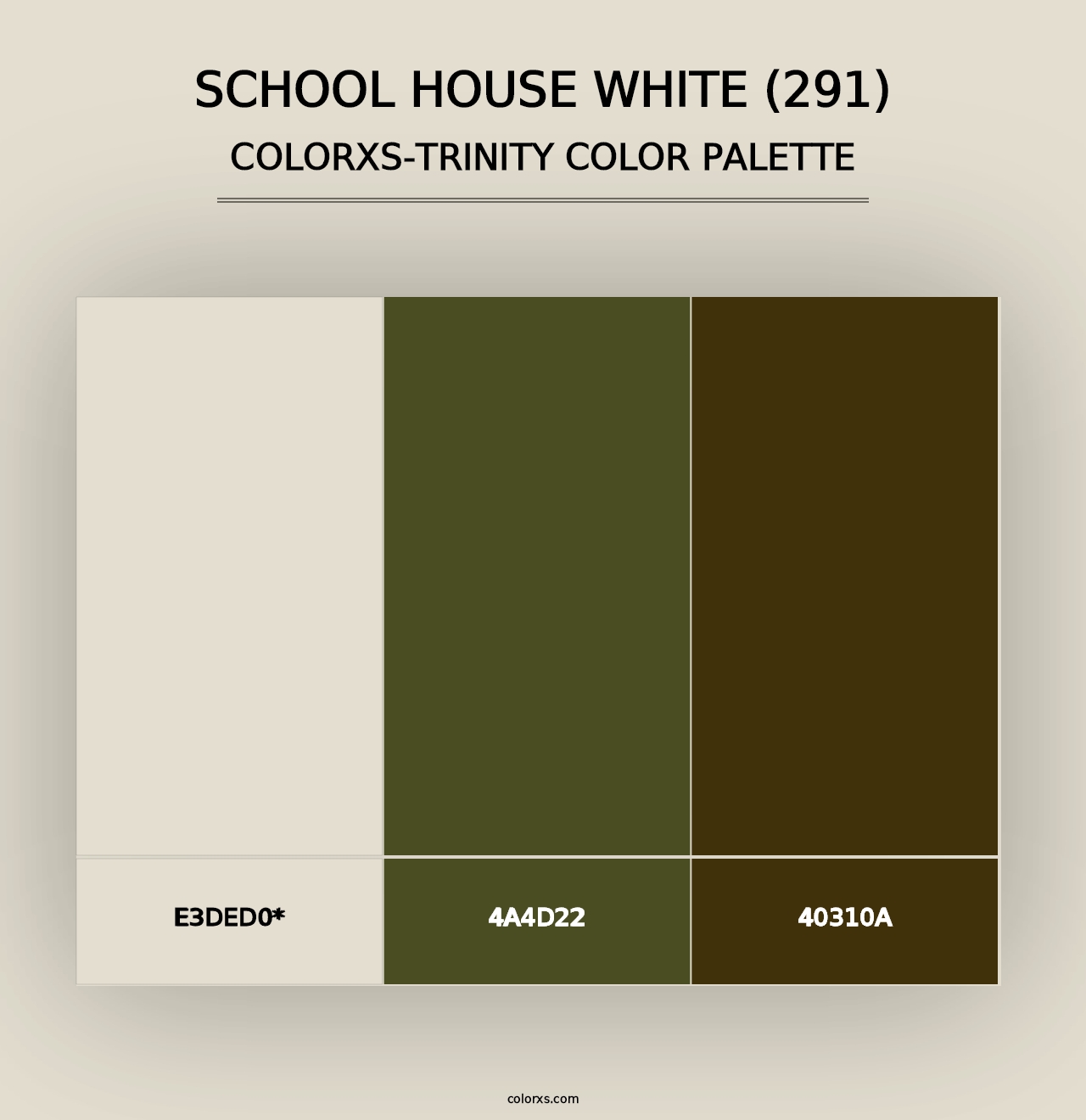 School House White (291) - Colorxs Trinity Palette