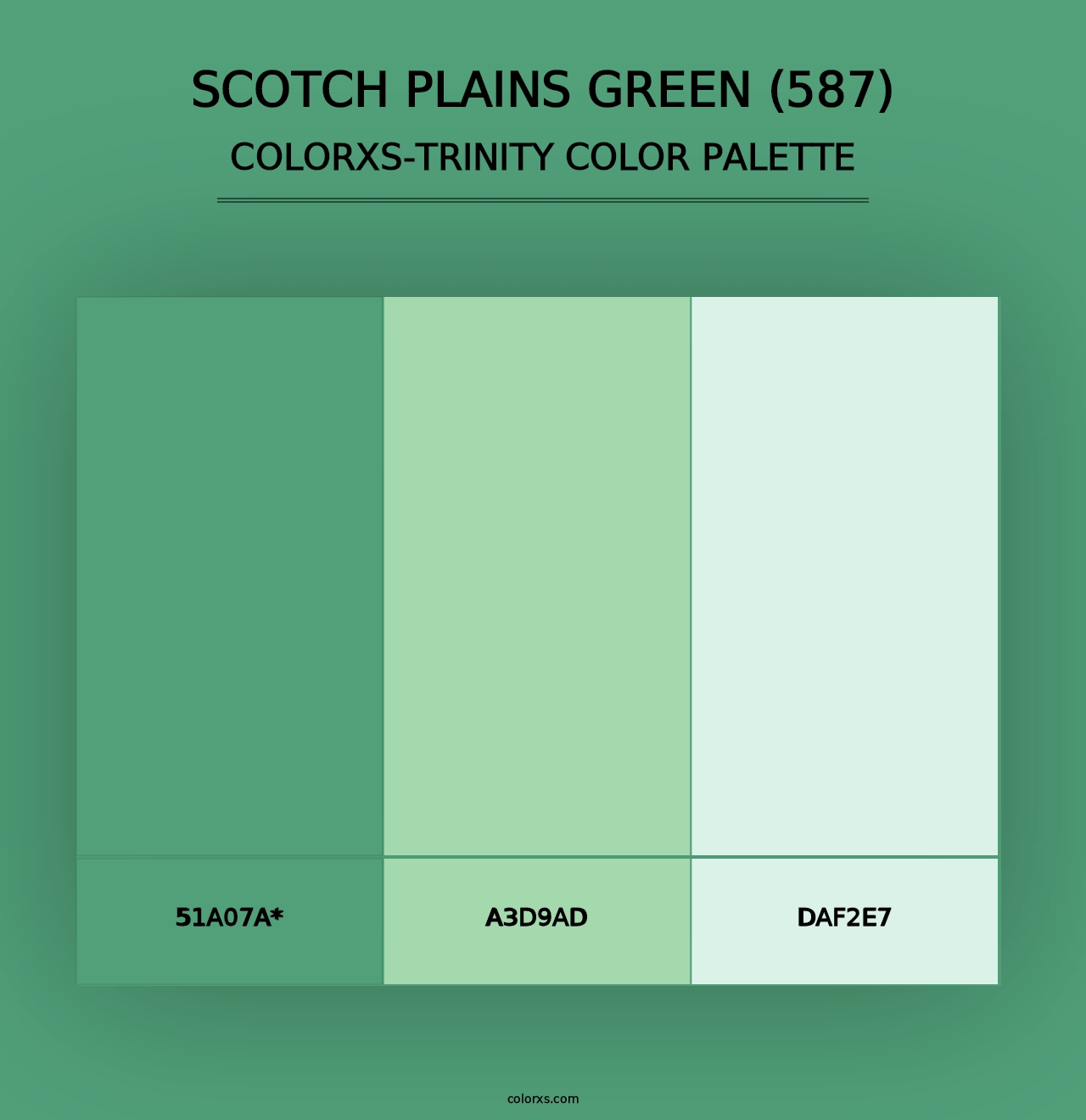 Scotch Plains Green (587) - Colorxs Trinity Palette