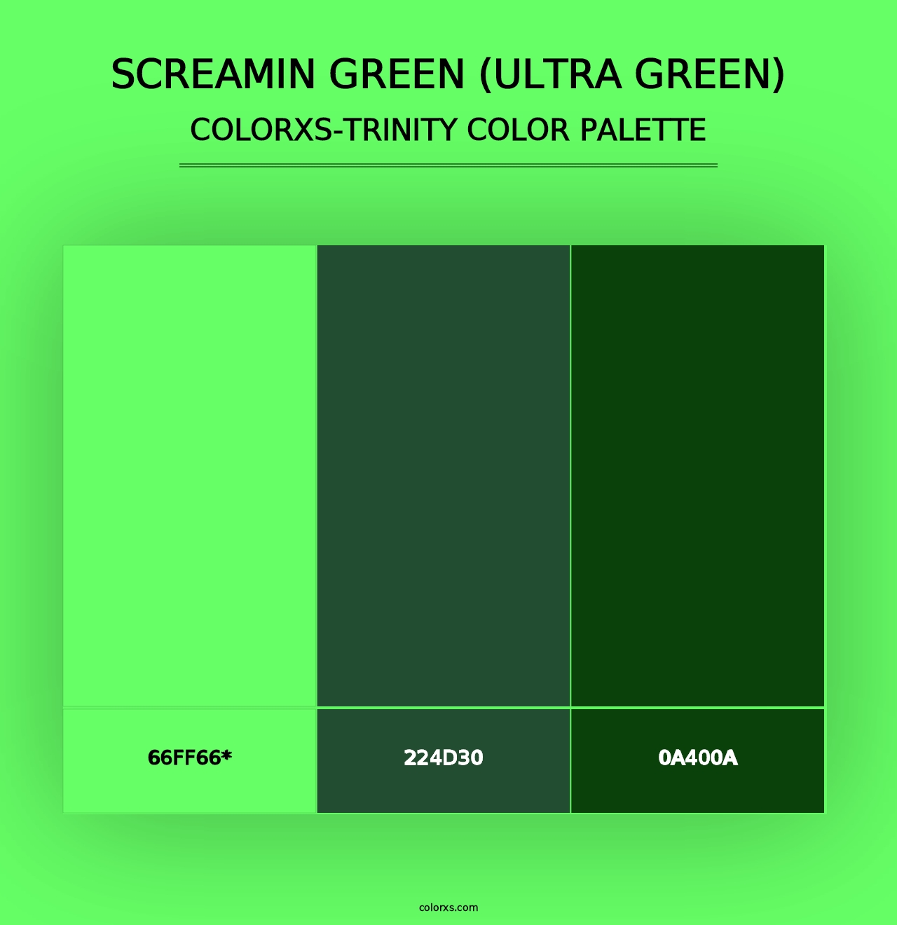 Screamin Green (Ultra Green) - Colorxs Trinity Palette