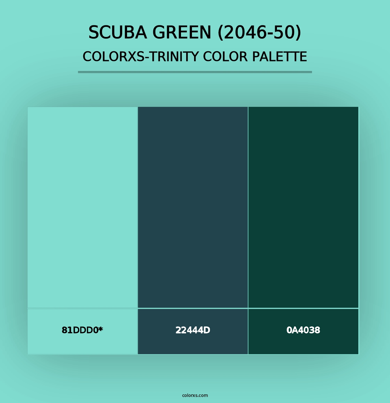 Scuba Green (2046-50) - Colorxs Trinity Palette