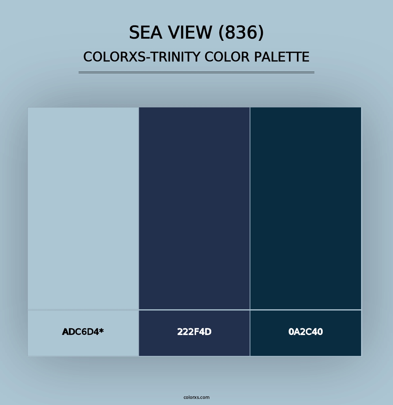 Sea View (836) - Colorxs Trinity Palette