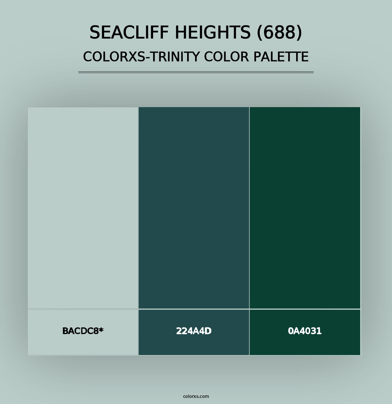 Seacliff Heights (688) - Colorxs Trinity Palette