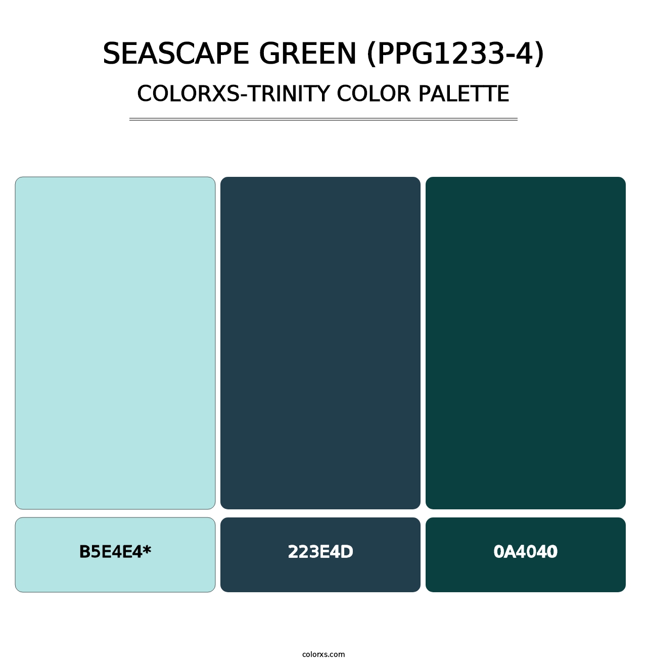 Seascape Green (PPG1233-4) - Colorxs Trinity Palette