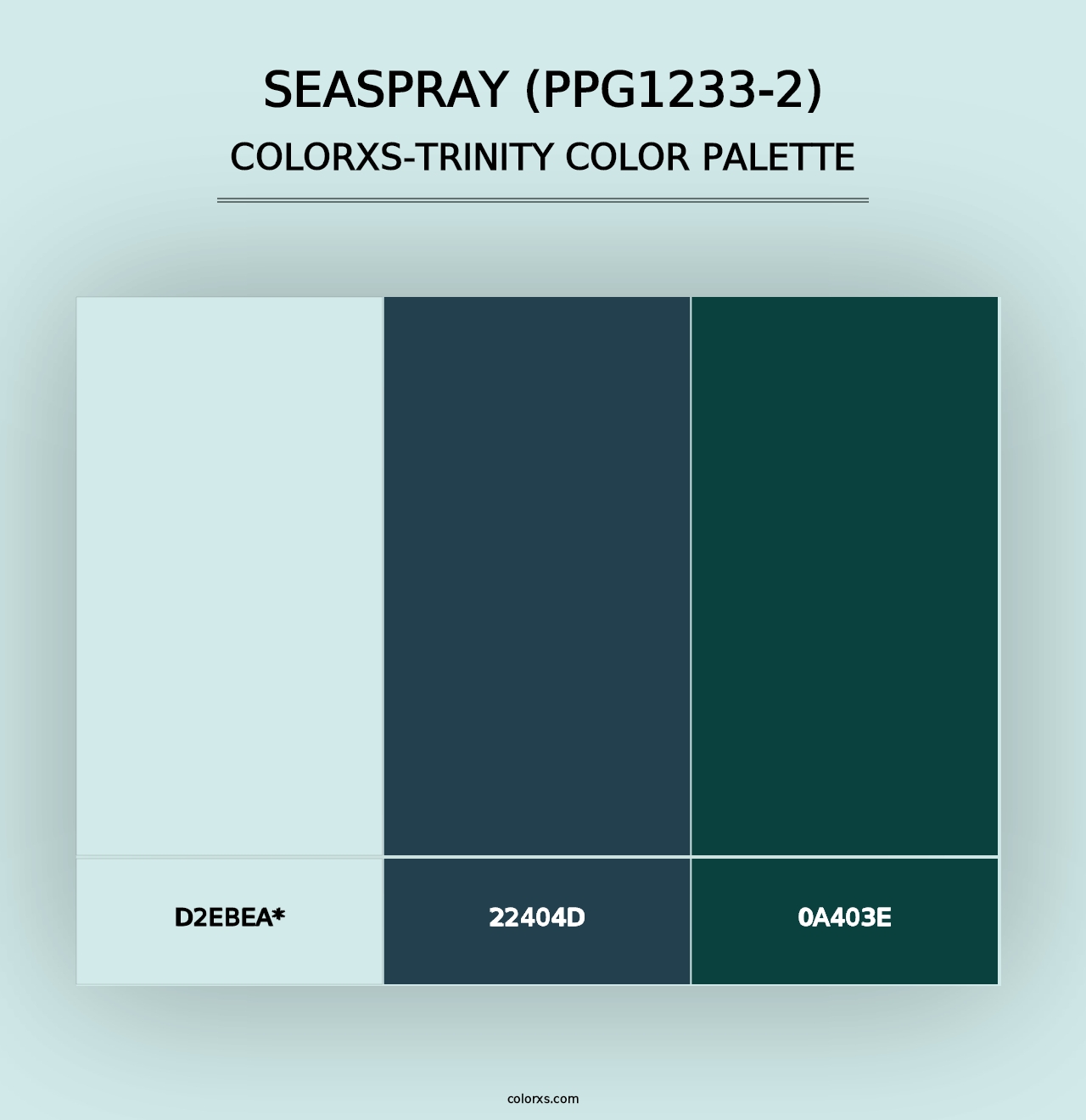 Seaspray (PPG1233-2) - Colorxs Trinity Palette